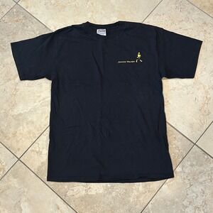 Johnnie Walker Shirt Mens M Black Graphic Tee Hanes Heavyweight Scotch Whiskey